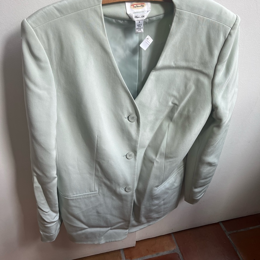 Talbots Silk Blazer Sz 6 Mint
